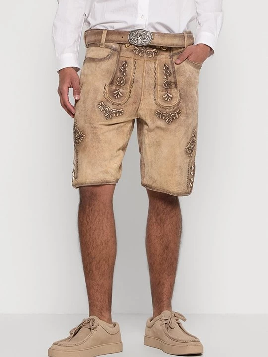 Foto van product Leren broek Stockerpoint donkerbruin