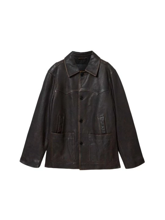 Foto van product Leren jas AllSaints cognac