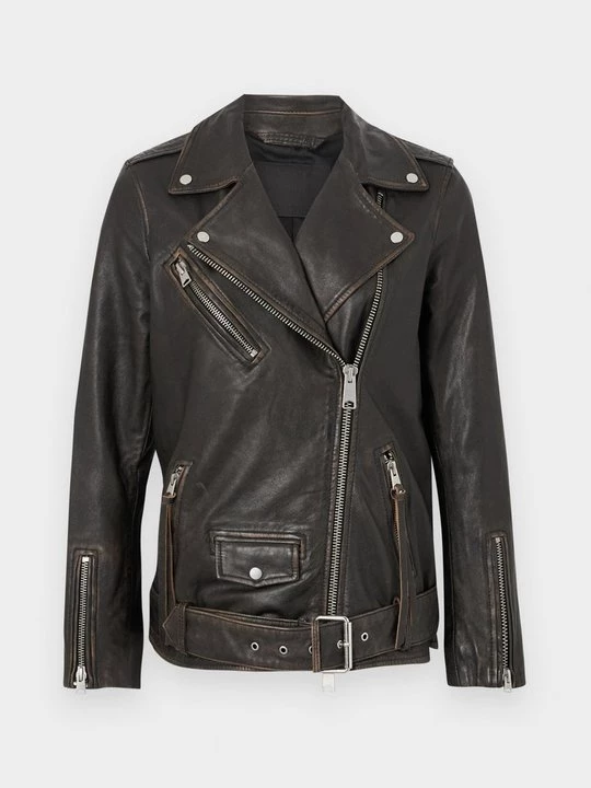 Foto van product Leren jas AllSaints donkerbruin