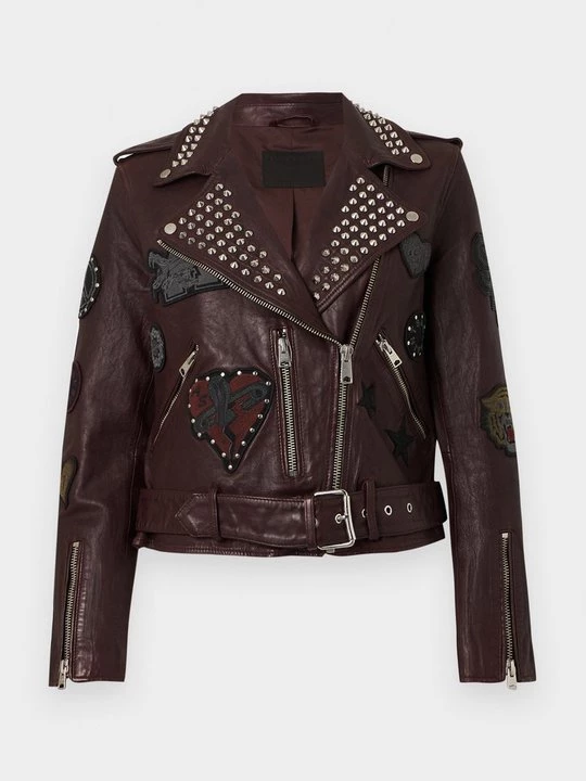 Foto van product Leren jas AllSaints donkerrood