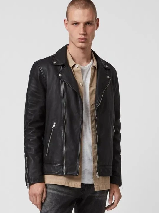 Foto van product Leren jas AllSaints zwart