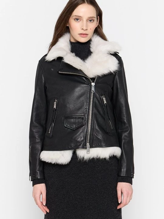 Foto van product Leren jas AllSaints zwart