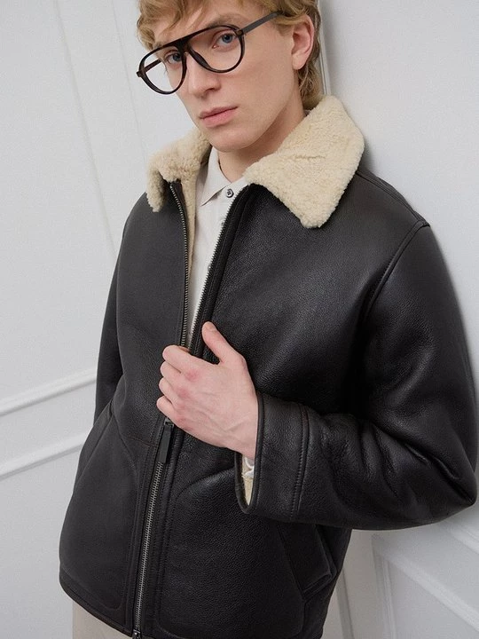 Foto van product Leren jas Calvin Klein bruin