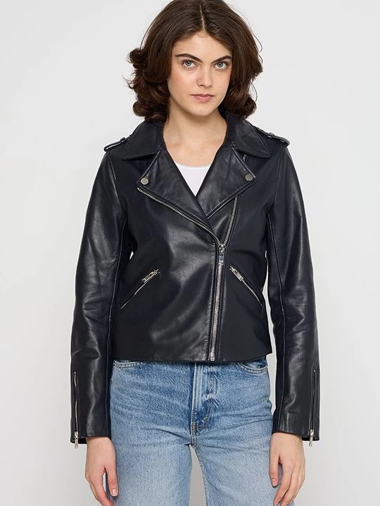Foto van product Leren jas CLAUDIE PIERLOT zwart