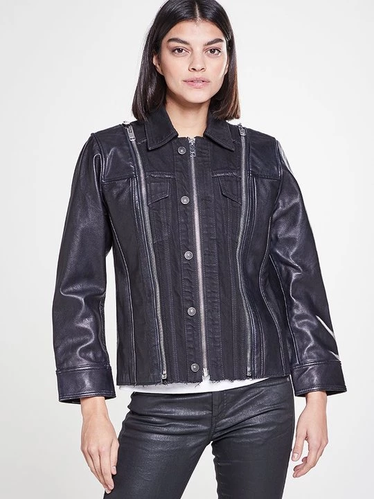 Foto van product Leren jas Diesel zwart