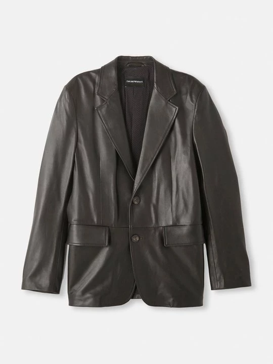 Foto van product Leren jas Emporio Armani bruin