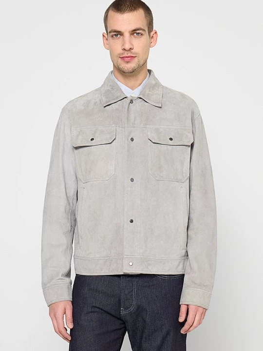 Foto van product Leren jas Emporio Armani grijs