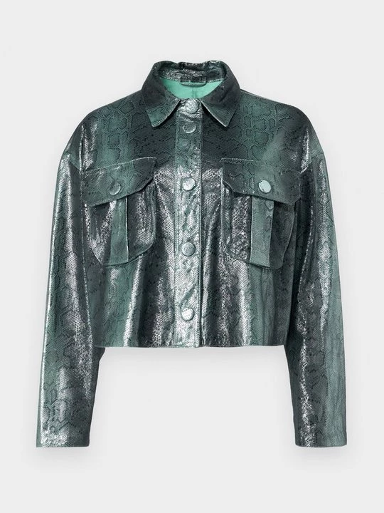 Foto van product Leren jas Emporio Armani groen