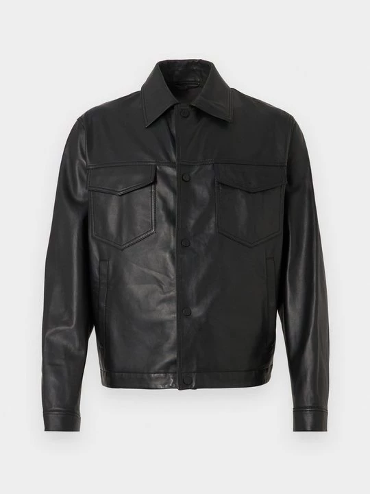 Foto van product Leren jas Emporio Armani zwart