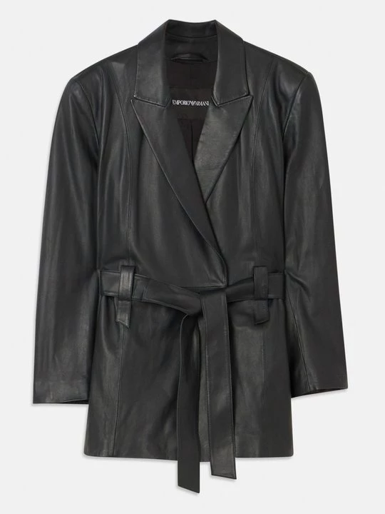 Foto van product Leren jas Emporio Armani zwart