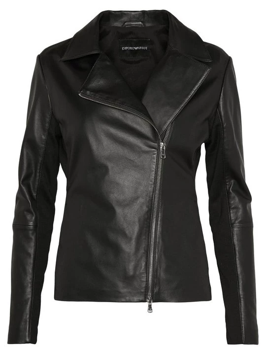 Foto van product Leren jas Emporio Armani zwart