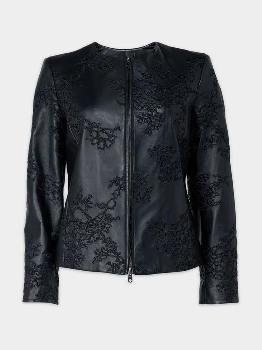 Foto van product Leren jas Emporio Armani zwart