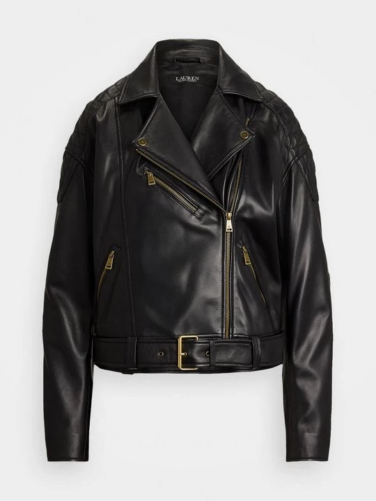 Foto van product Leren jas Lauren Ralph Lauren zwart