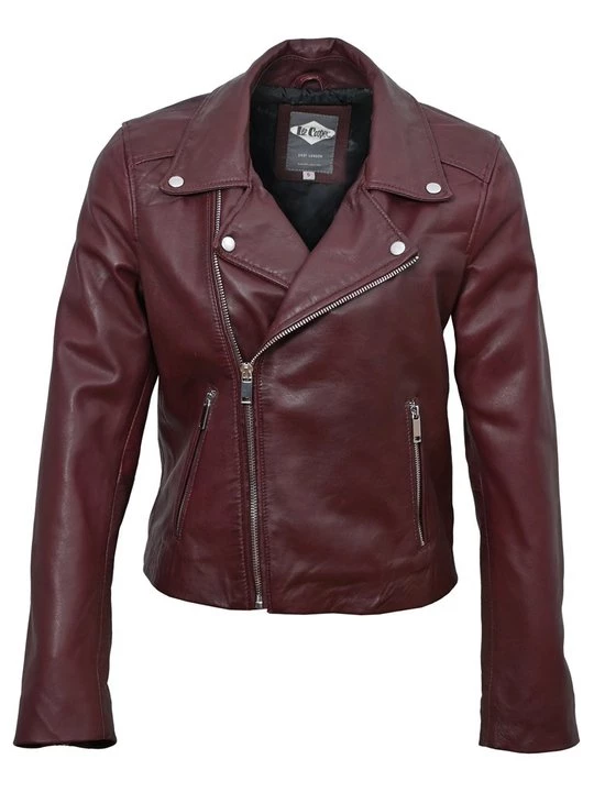 Foto van product Leren jas Lee Cooper bordeauxrood