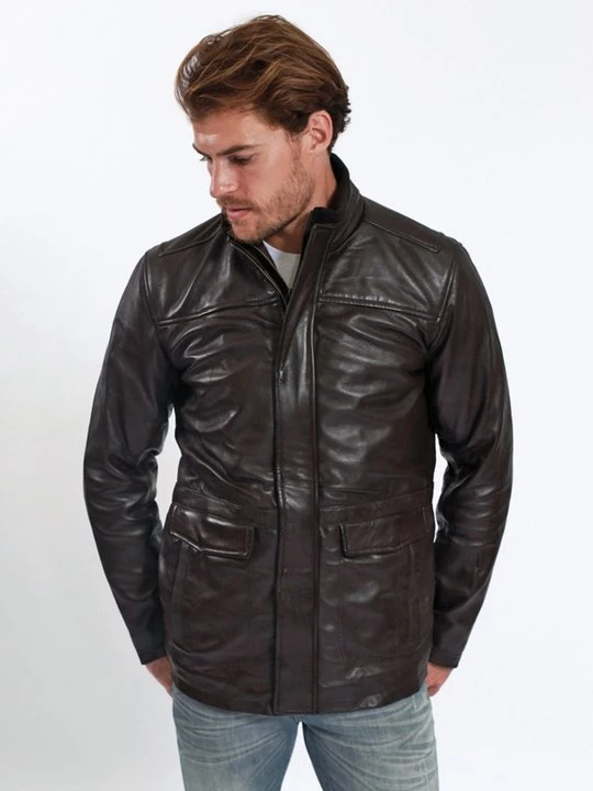 Foto van product Leren jas Lee Cooper bruin