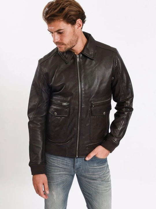 Foto van product Leren jas Lee Cooper bruin