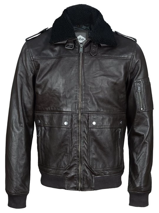 Foto van product Leren jas Lee Cooper bruin