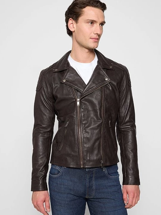 Foto van product Leren jas Lee Cooper bruin