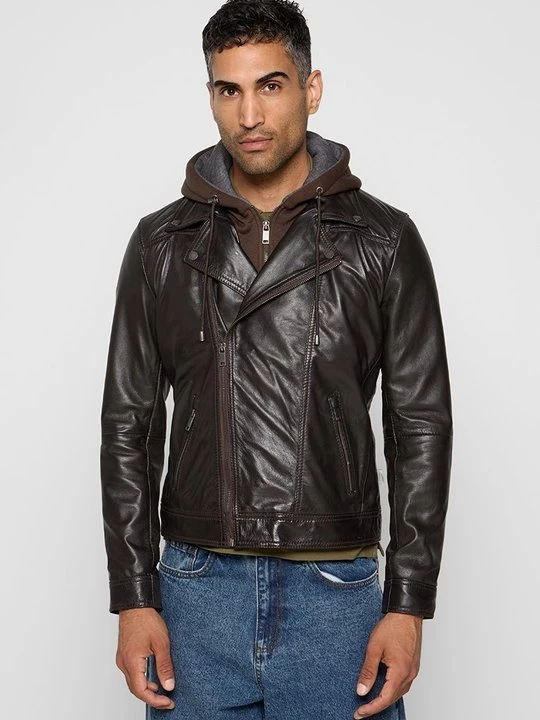 Foto van product Leren jas Lee Cooper bruin