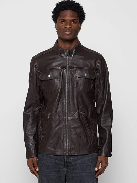 Foto van product Leren jas Lee Cooper bruin