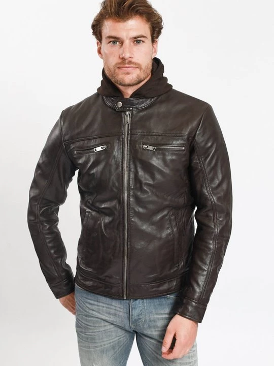 Foto van product Leren jas Lee Cooper bruin