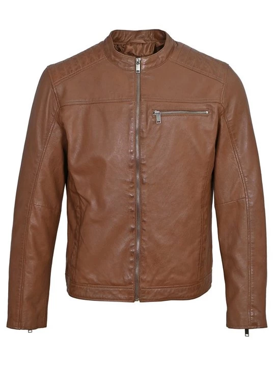 Foto van product Leren jas Lee Cooper cognac