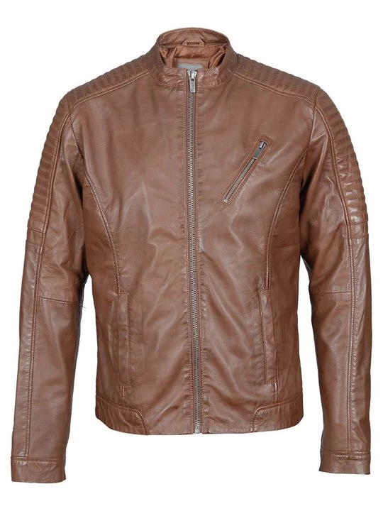 Foto van product Leren jas Lee Cooper cognac