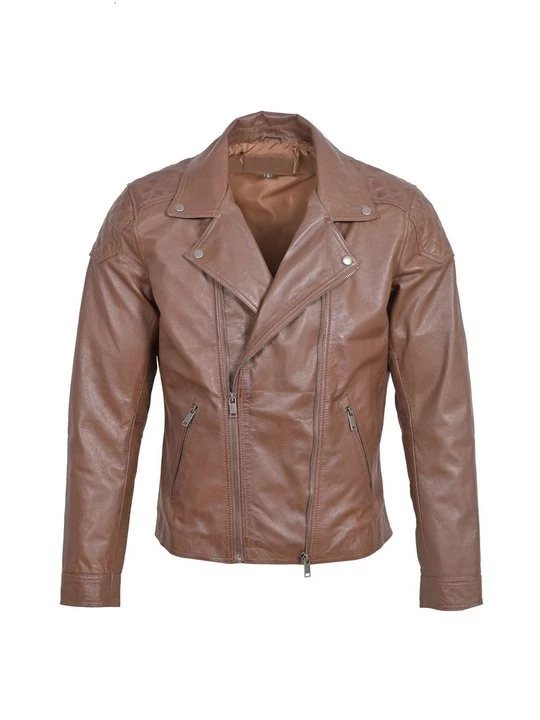 Foto van product Leren jas Lee Cooper cognac