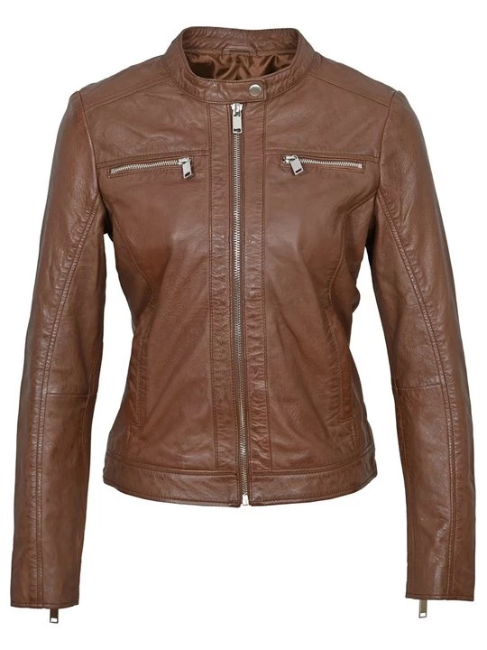 Foto van product Leren jas Lee Cooper cognac