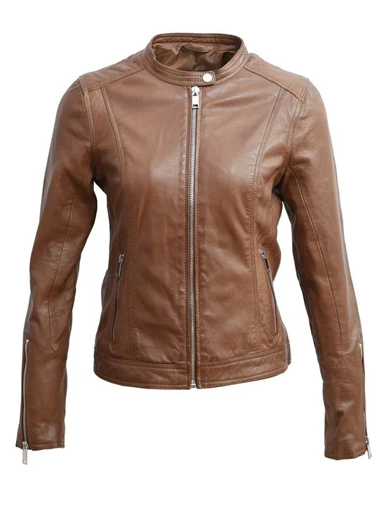 Foto van product Leren jas Lee Cooper cognac