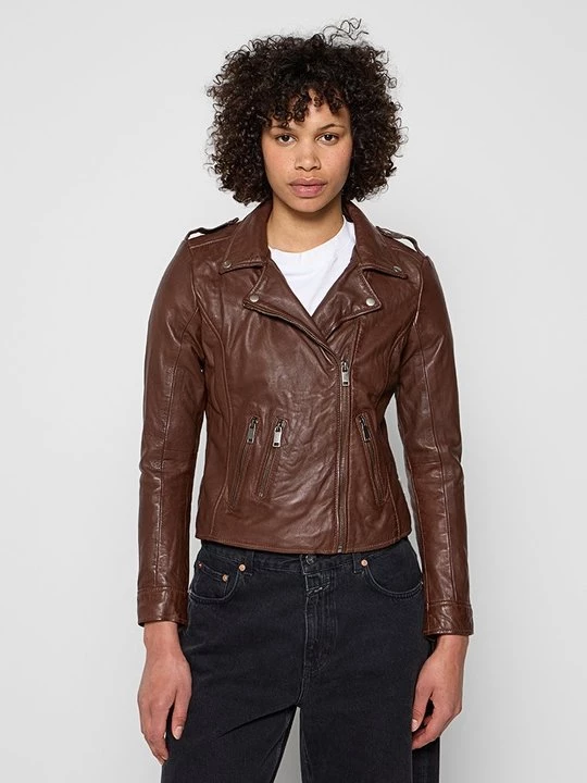 Foto van product Leren jas Lee Cooper cognac