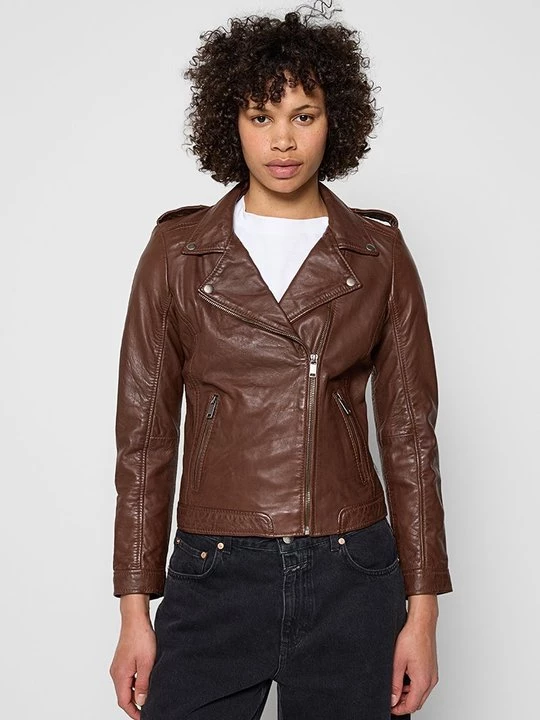 Foto van product Leren jas Lee Cooper cognac