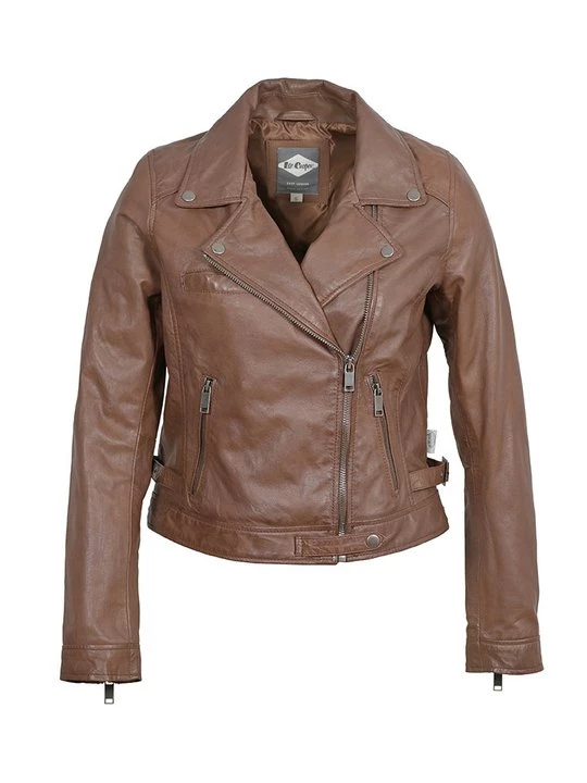 Foto van product Leren jas Lee Cooper cognac
