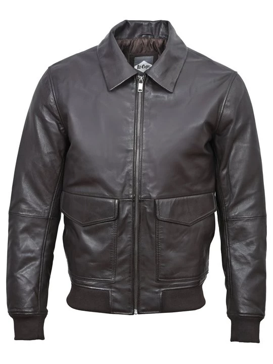 Foto van product Leren jas Lee Cooper donkerbruin