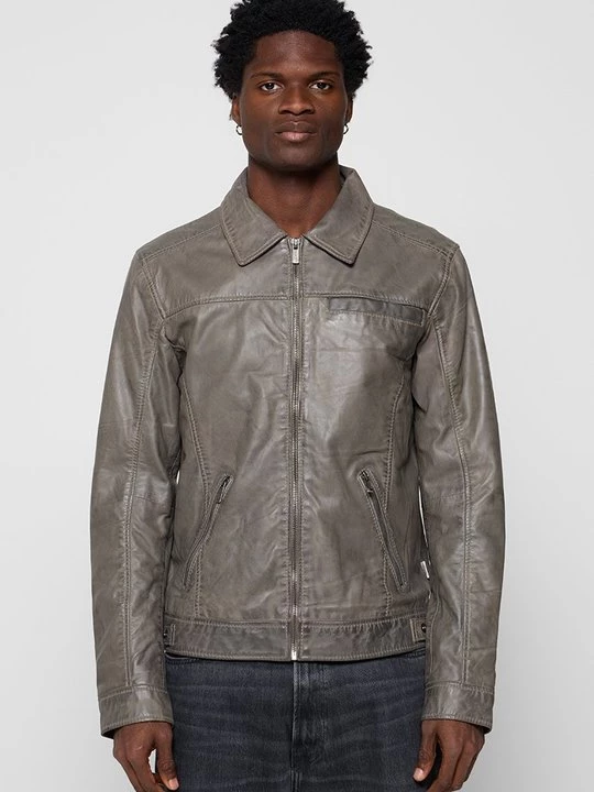 Foto van product Leren jas Lee Cooper grijs