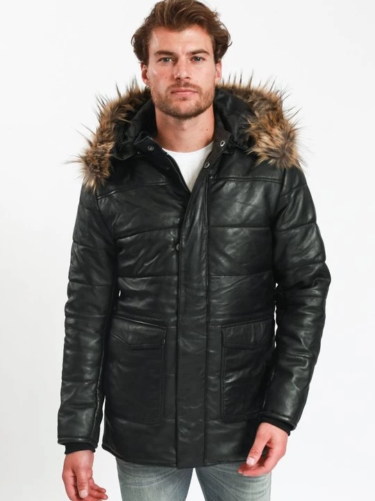 Foto van product Leren jas Lee Cooper zwart