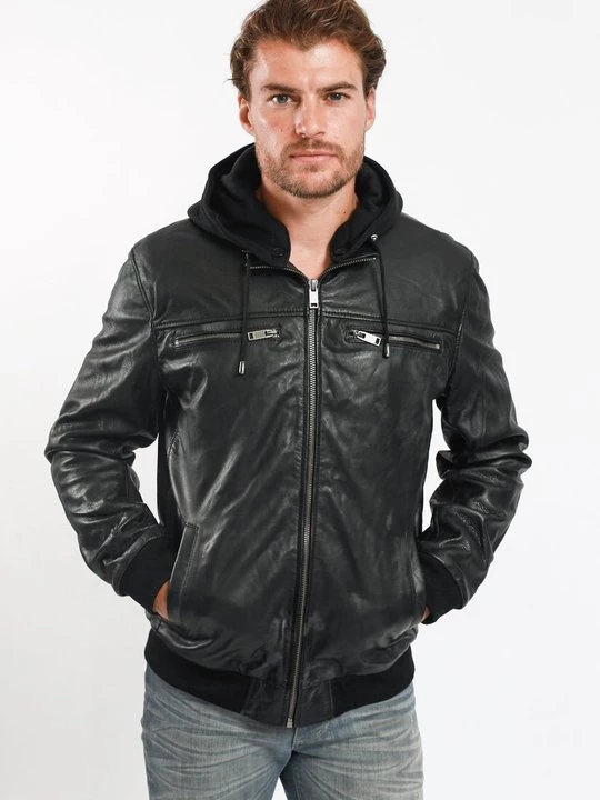 Foto van product Leren jas Lee Cooper zwart