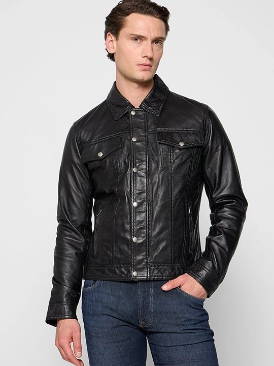 Foto van product Leren jas Lee Cooper zwart