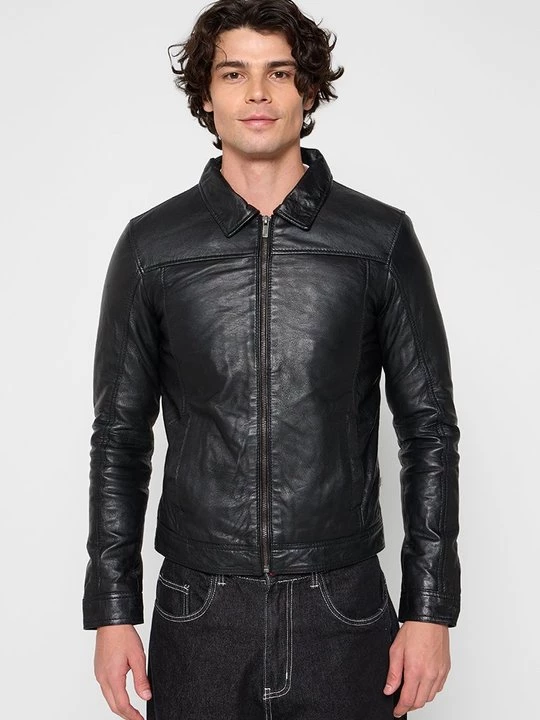 Foto van product Leren jas Lee Cooper zwart