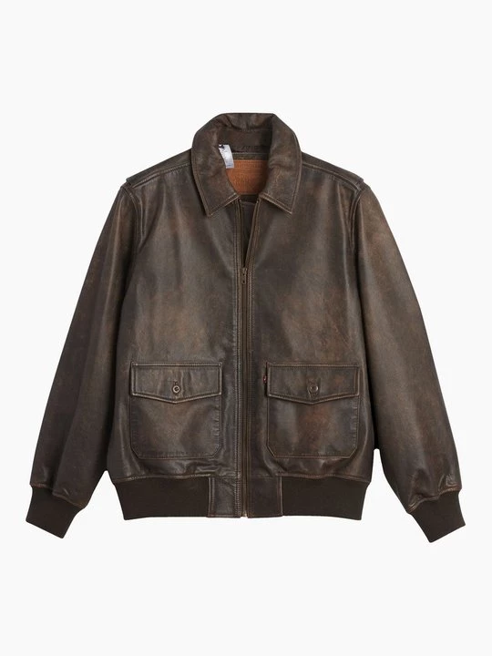 Foto van product Leren jas Levi's donkerbruin
