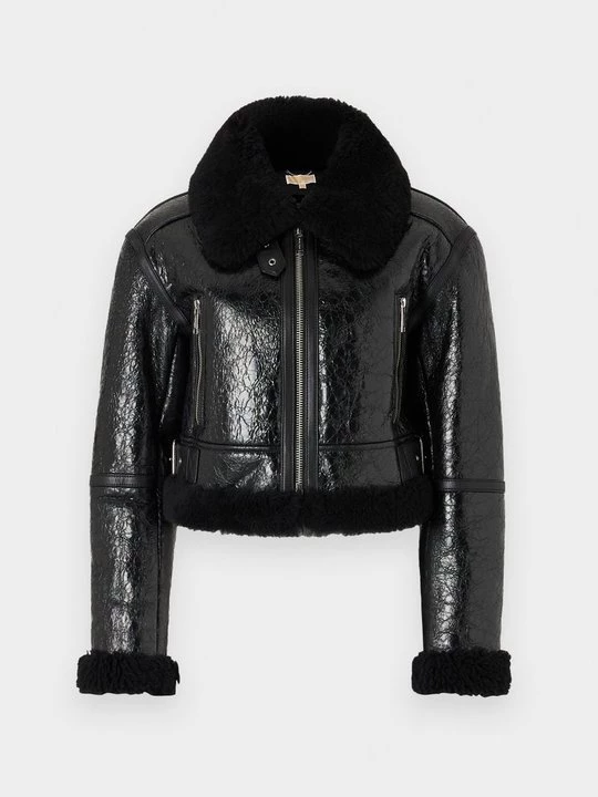 Foto van product Leren jas Michael Kors zwart