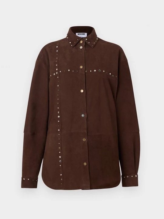 Foto van product Leren jas MOSCHINO bruin