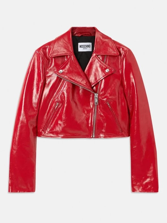 Foto van product Leren jas MOSCHINO rood
