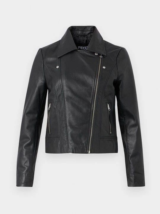 Foto van product Leren jas Pieces zwart