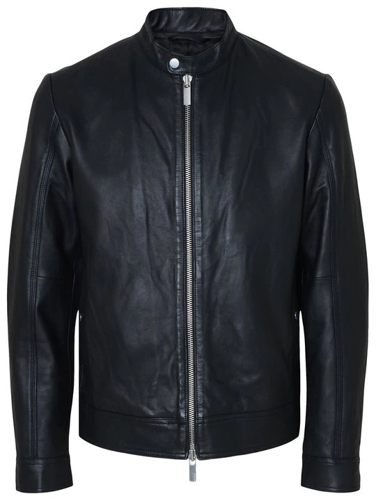 Foto van product Leren jas Selected zwart