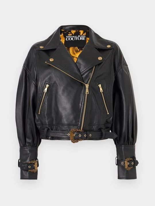 Foto van product Leren jas Versace Jeans Couture zwart