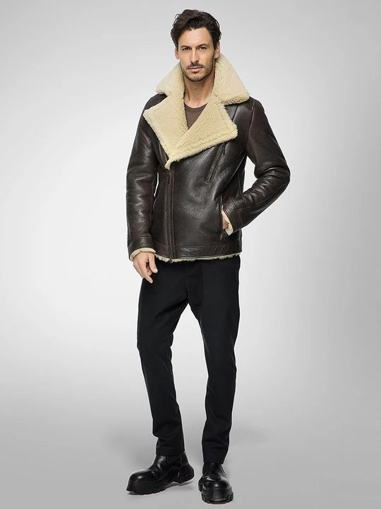 Foto van product Leren jas Vespucci by VSP bruin