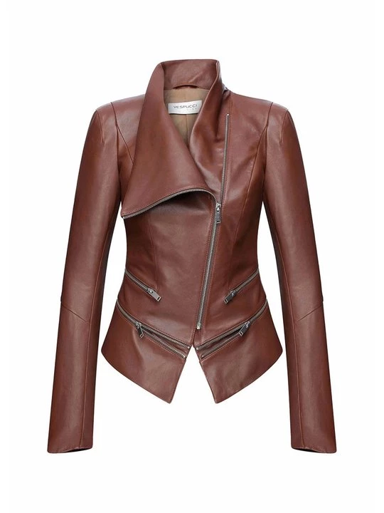 Foto van product Leren jas Vespucci by VSP bruin