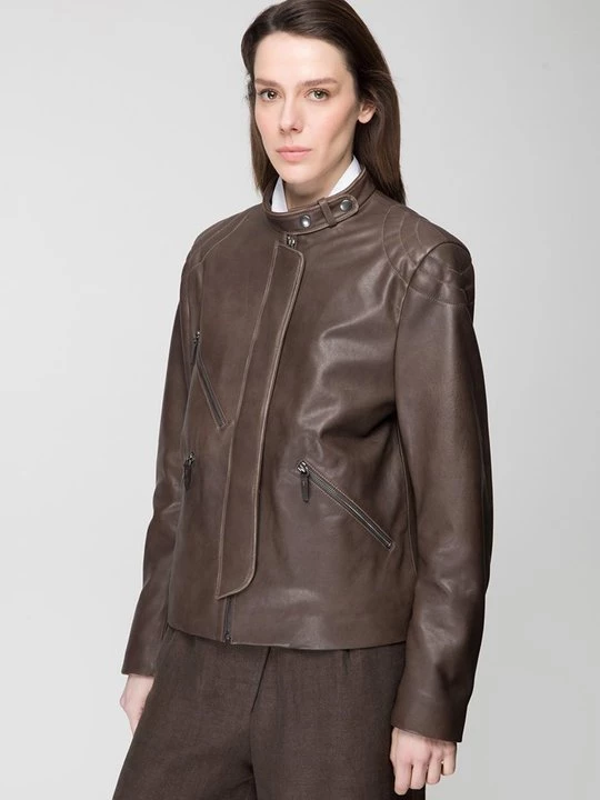 Foto van product Leren jas Vespucci by VSP bruin