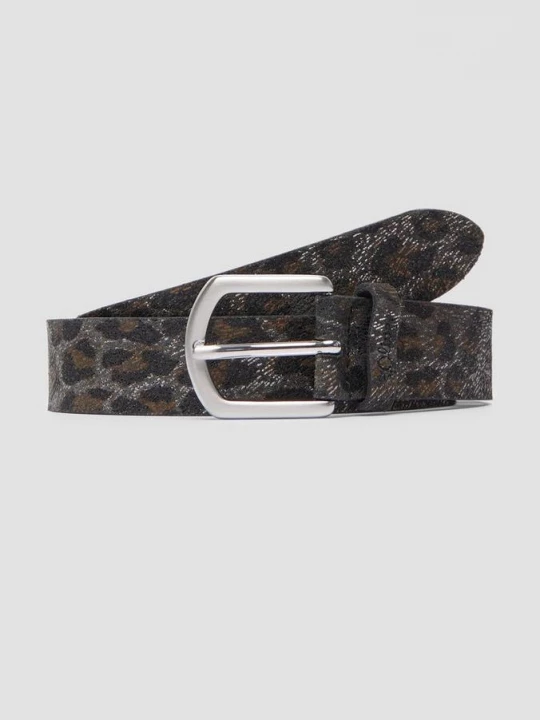 Foto van product Leren riem met folieprint s.Oliver grijs